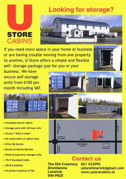 U Store Cabins Limerick Brochure